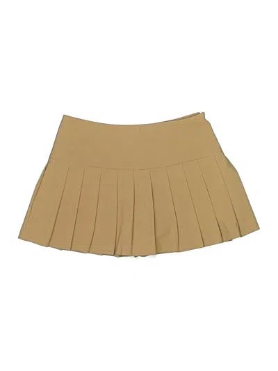 Pre-owned Zara Casual Skirt In Tan