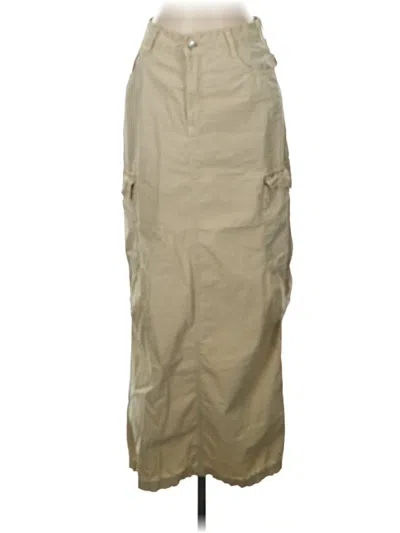 Pre-owned Zara Casual Skirt In Tan