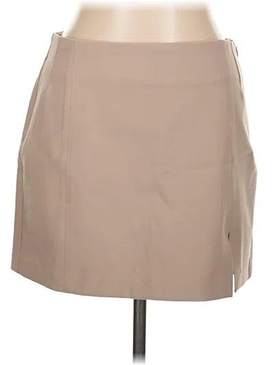 Pre-owned Zara Casual Skirt In Tan
