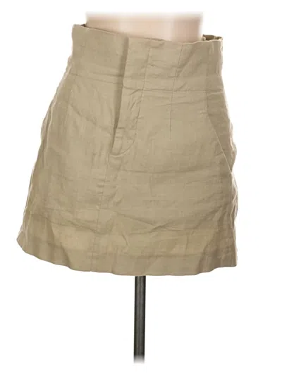 Pre-owned Zara Casual Skirt In Tan