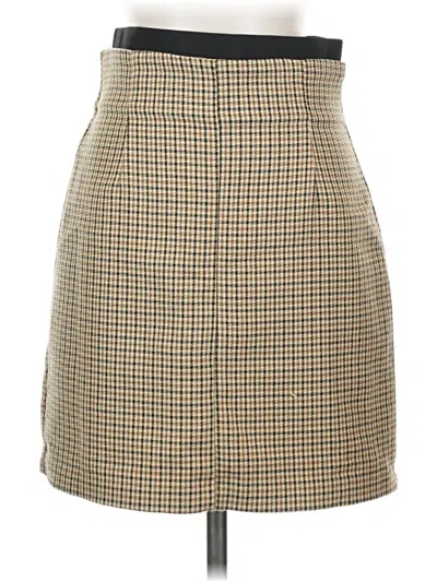 Pre-owned Zara Casual Skirt In Tan