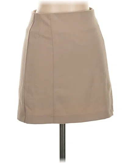 Pre-owned Zara Casual Skirt In Tan