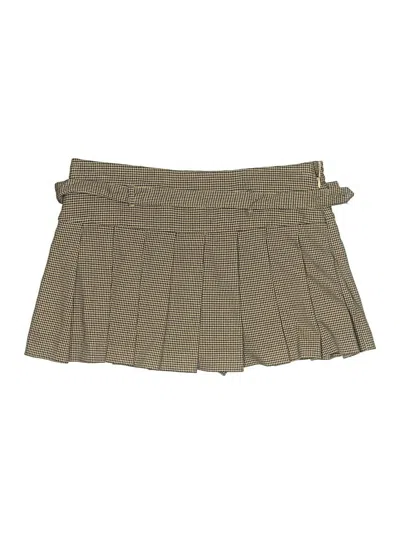 Pre-owned Zara Casual Skirt In Tan