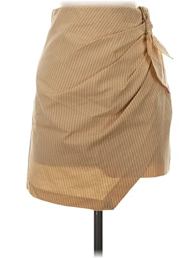 Pre-owned Zara Casual Skirt In Tan