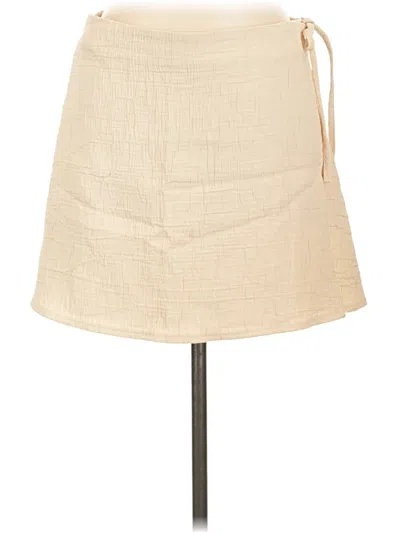 Pre-owned Zara Casual Skirt In Tan