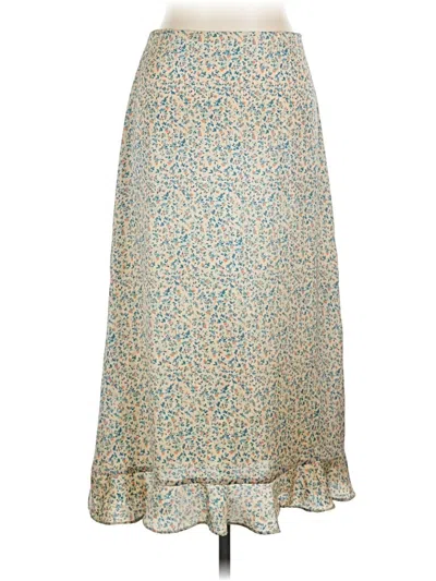 Pre-owned Zara Casual Skirt In Teal