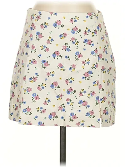 Pre-owned Zara Casual Skirt In White