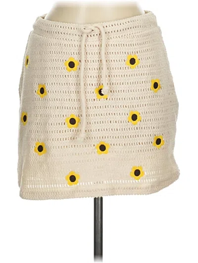 Zara Casual Skirt In White