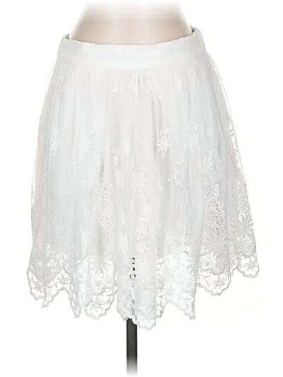 Pre-owned Zara Casual Skirt In White