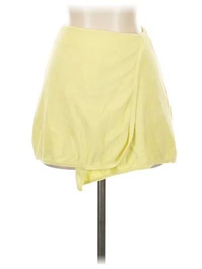 Pre-owned Zara Casual Skirt In Yellow