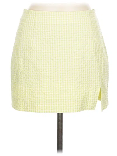 Zara Casual Skirt In Yellow