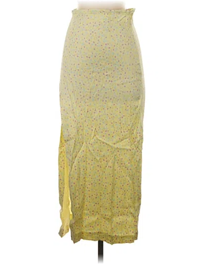Pre-owned Zara Casual Skirt In Yellow