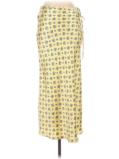 Pre-owned Zara Casual Skirt In Yellow