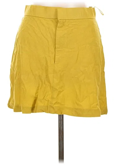 Pre-owned Zara Casual Skirt In Yellow