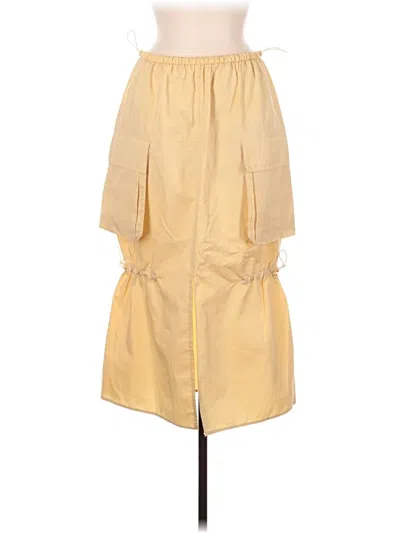 Zara Casual Skirt In Yellow