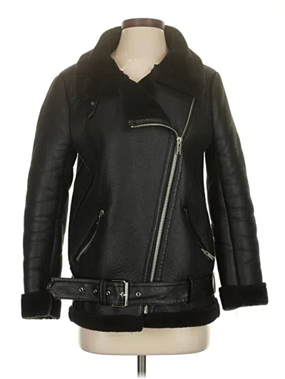 Pre-owned Zara Coat In Black