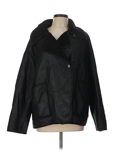 Pre-owned Zara Coat In Black