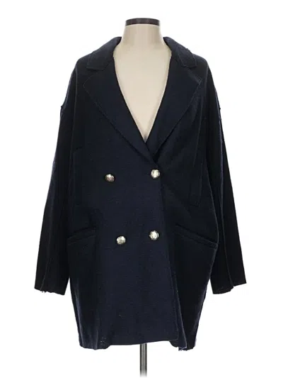 Pre-owned Zara Coat In Blue