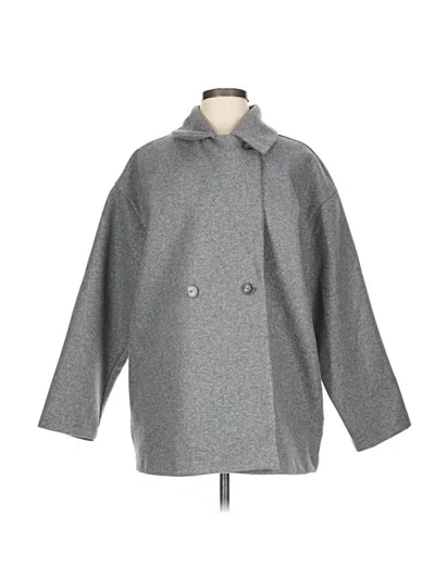 Pre-owned Zara Coat In Gray