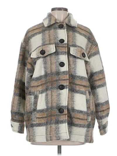 Pre-owned Zara Coat In Gray