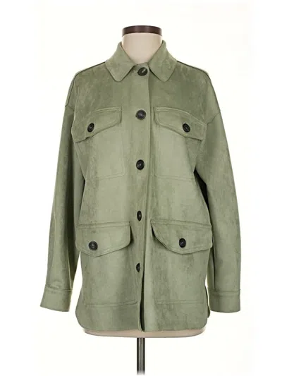 Pre-owned Zara Coat In Green