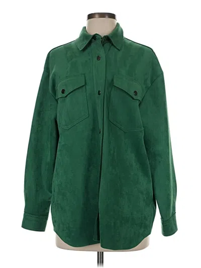 Pre-owned Zara Coat In Green