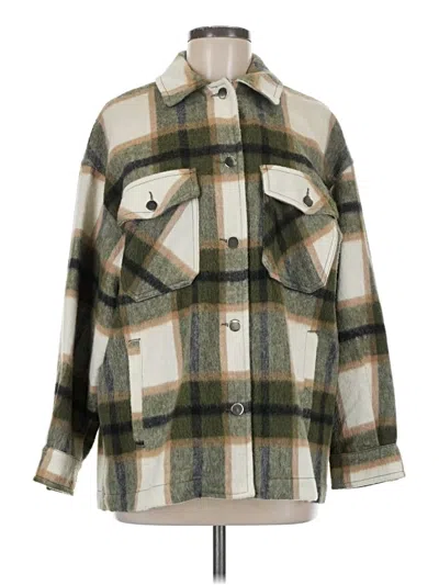 Pre-owned Zara Coat In Green