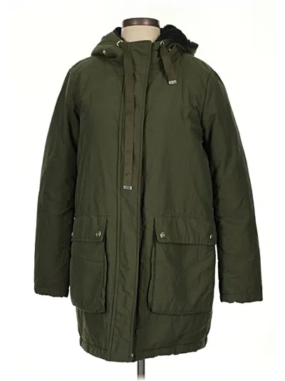 Pre-owned Zara Coat In Green