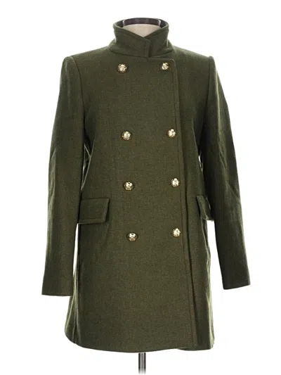 Pre-owned Zara Coat In Green