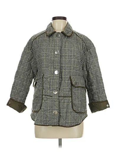 Pre-owned Zara Coat In Green