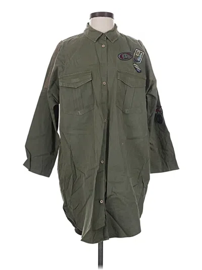 Pre-owned Zara Coat In Green