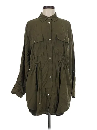 Pre-owned Zara Coat In Green