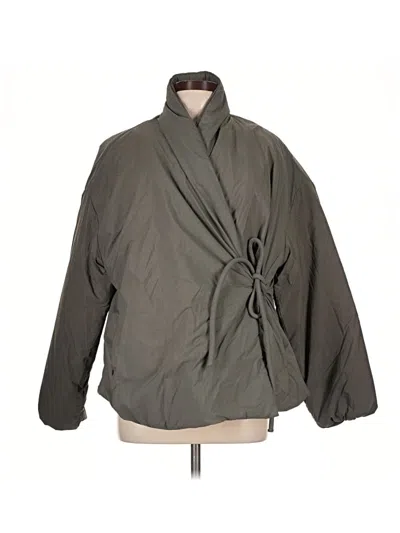 Pre-owned Zara Coat In Green