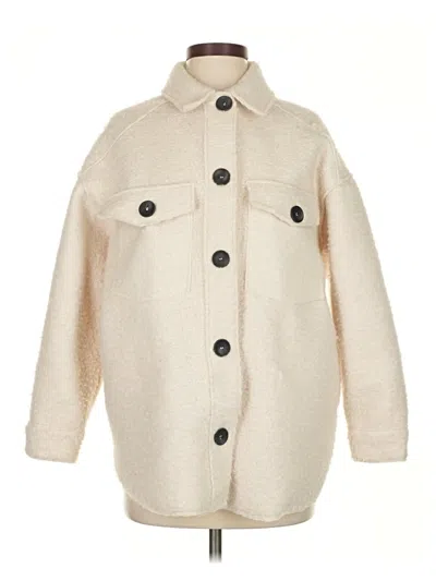 Pre-owned Zara Coat In Ivory