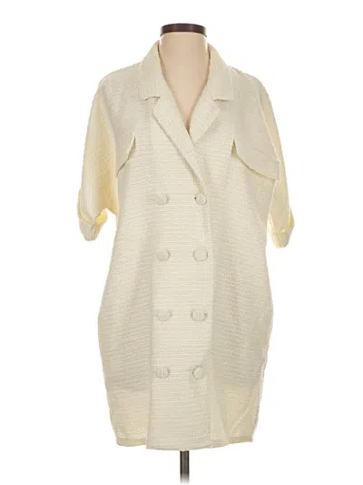 Pre-owned Zara Coat In Ivory