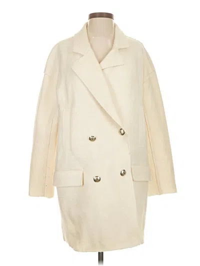 Pre-owned Zara Coat In Ivory
