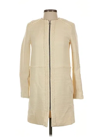 Pre-owned Zara Coat In Ivory