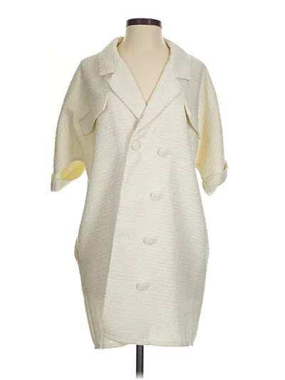 Pre-owned Zara Coat In Ivory