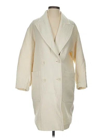 Pre-owned Zara Coat In Ivory