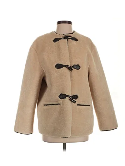 Pre-owned Zara Coat In Tan