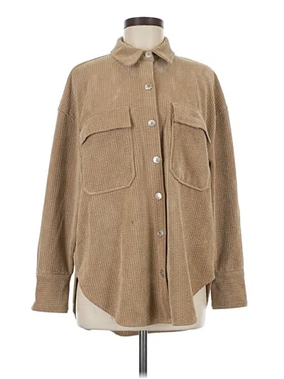 Pre-owned Zara Coat In Tan