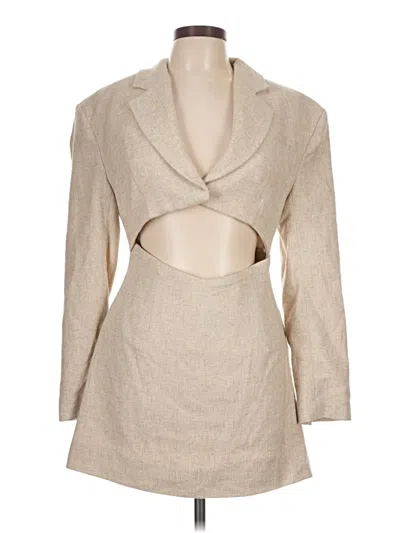 Pre-owned Zara Coat In Tan