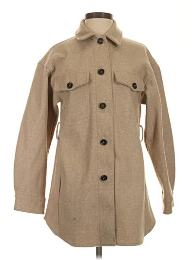 Pre-owned Zara Coat In Tan