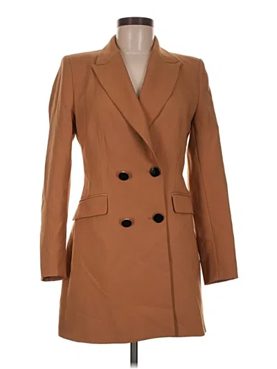 Pre-owned Zara Coat In Tan