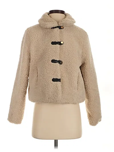 Pre-owned Zara Coat In Tan
