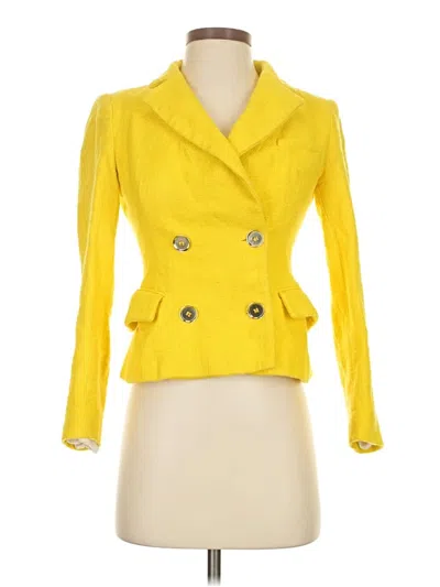 Pre-owned Zara Coat In Yellow