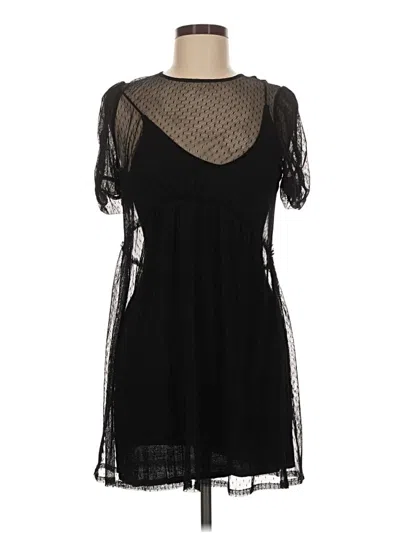 Pre-owned Zara Cocktail Dress In Black