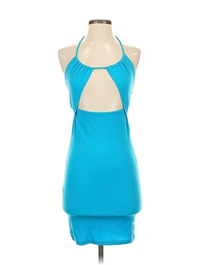 Pre-owned Zara Cocktail Dress In Blue
