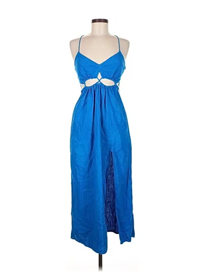 Pre-owned Zara Cocktail Dress In Blue