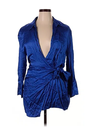 Pre-owned Zara Cocktail Dress In Blue